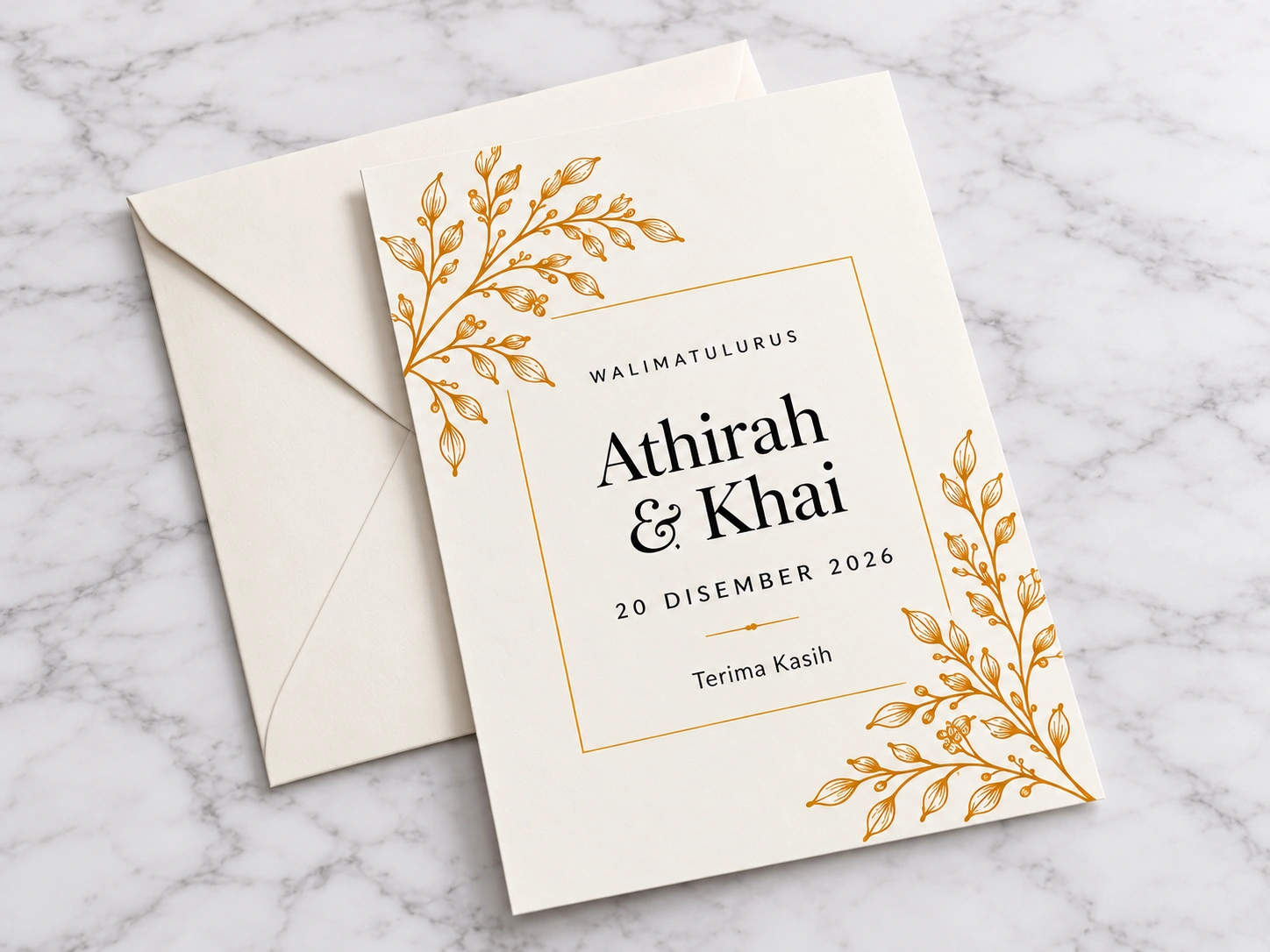 Matching wedding invitation