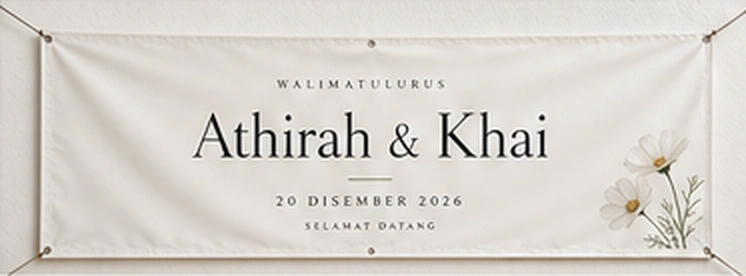 Full view of the horizontal wedding banner